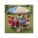 Step2 picnicbord med parasol (aqua)